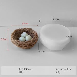 3D Bird's Nest Silicone Candle Mold J1248