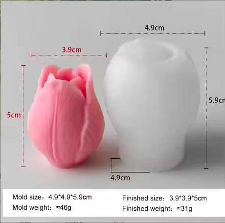 3D Tulip Silicone Mold H-0692 3D Tulip Silicone Mold H-0692